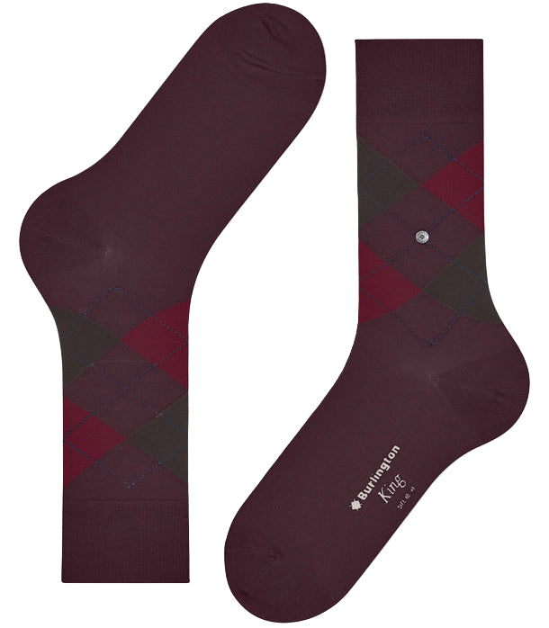 Burlington King Sock: BURGUNDY