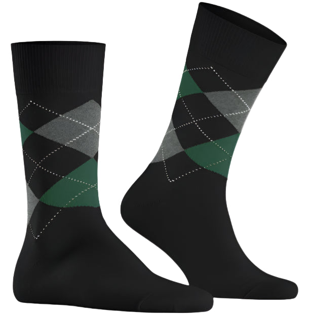 Burlington King Sock: BLACK/GREY