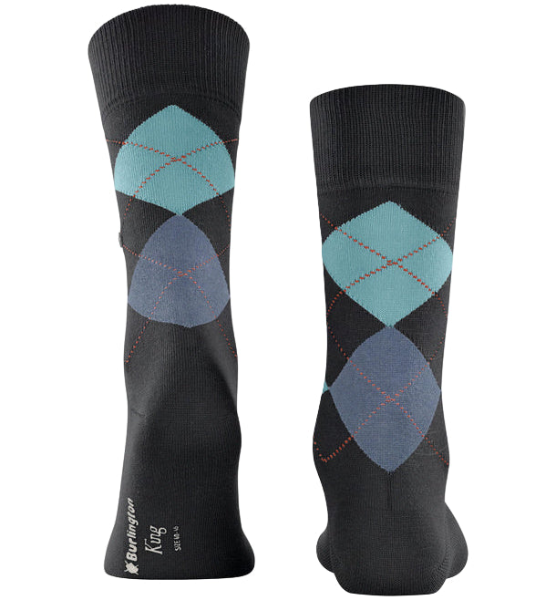 Burlington King Sock: WASHED BLACK