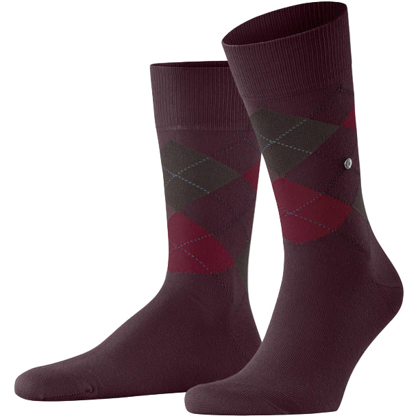 Burlington King Sock: BURGUNDY