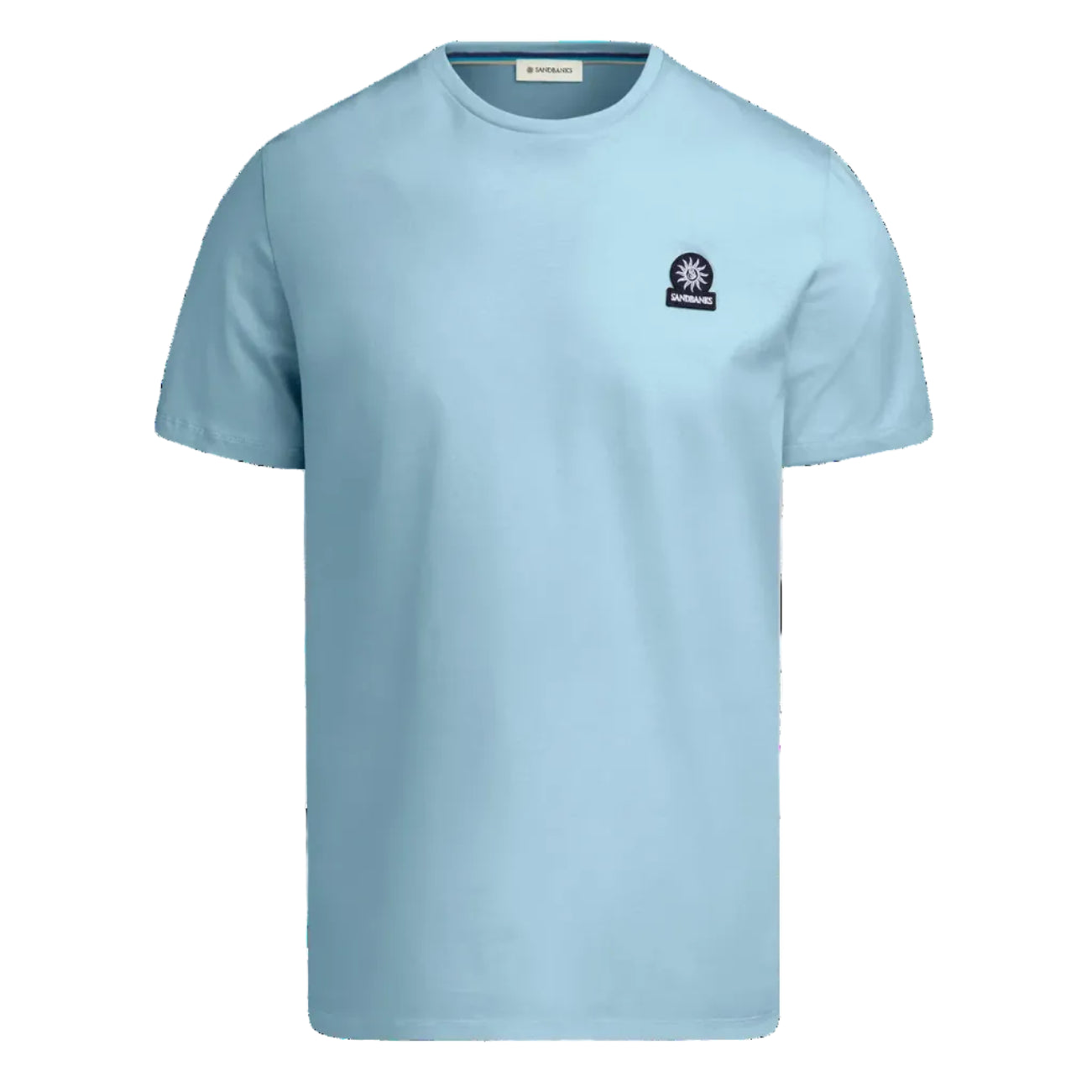 Sandbanks Badge Logo T-Shirt: CRYSTAL BLUE
