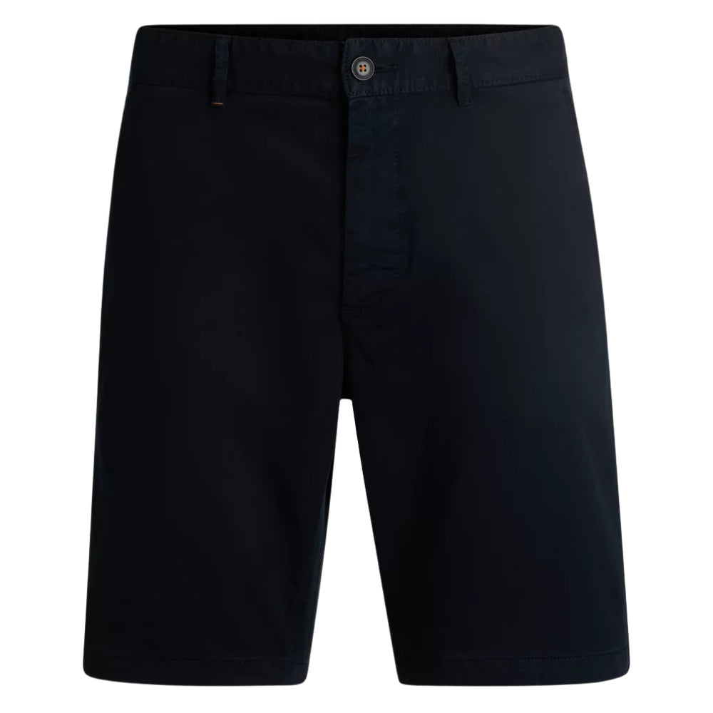 Hugo Boss Orange Chino Slim Fit Shorts: DARK BLUE