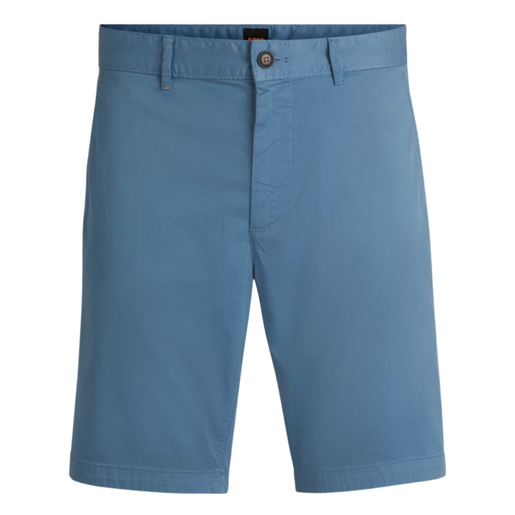 Hugo Boss Orange Chino Slim Fit Shorts: OPEN BLUE