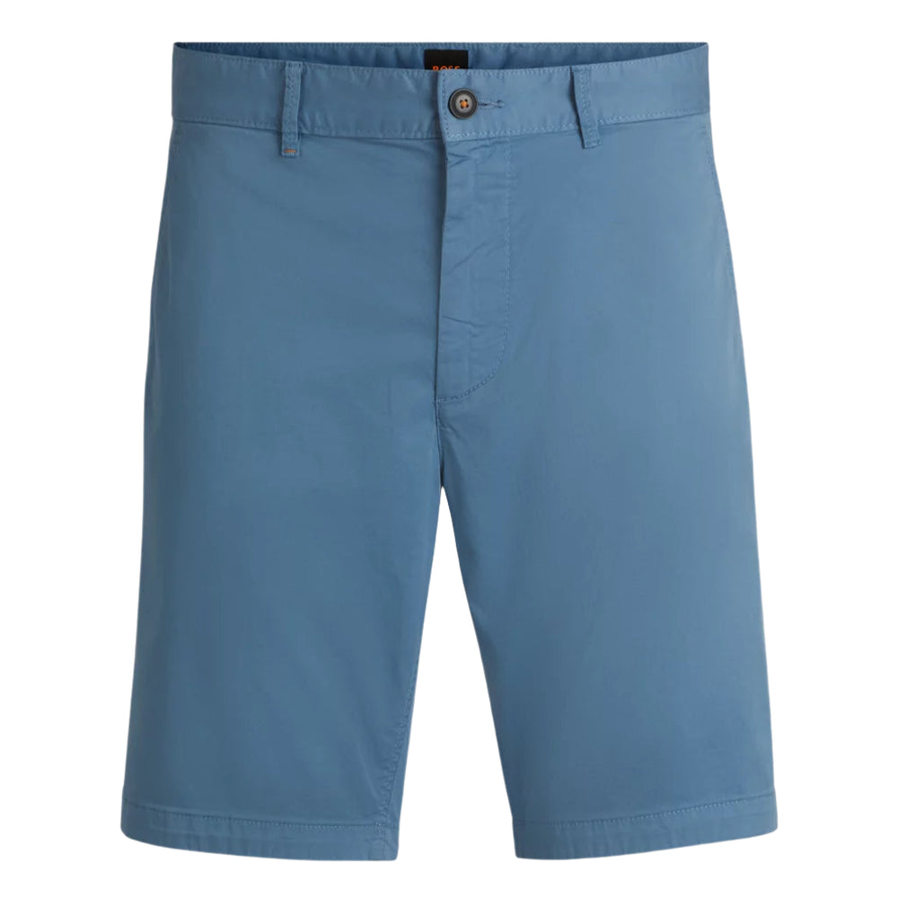 Hugo Boss Orange Chino Slim Fit Shorts: OPEN BLUE