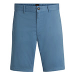 Hugo Boss Orange Chino Slim Fit Shorts: OPEN BLUE