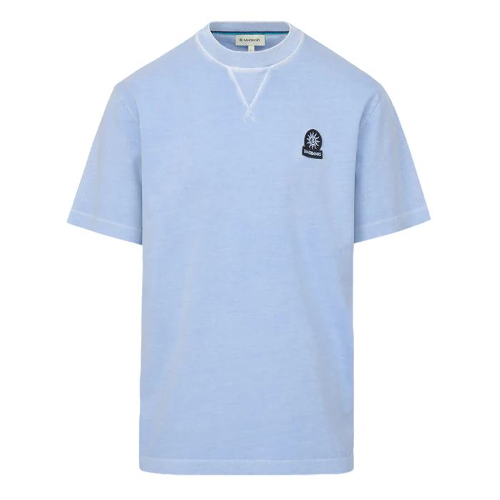 Sandbanks Mineral Wash T-Shirt: DUSTY BLUE