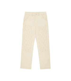 Billionaire Boys Club Diamond & Dollar Painter Pants: OFF WHITE