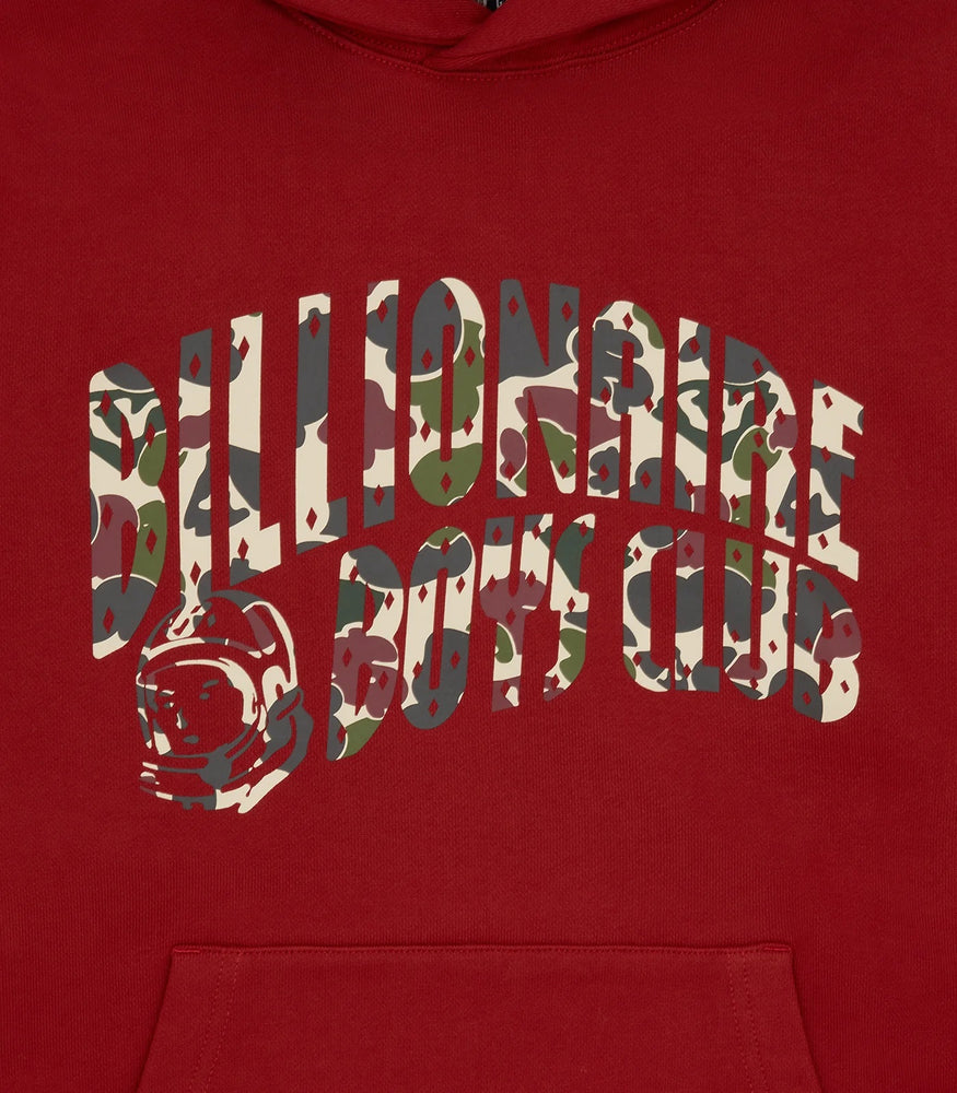 
                
                    Load image into Gallery viewer, Billionaire Boys Club Duck Camo Arch Logo Popover Hoodie Red HemingCo
                
            