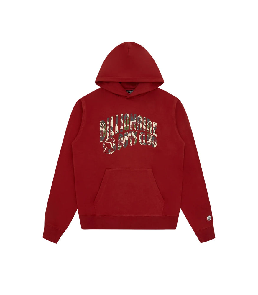 Billionaire Boys Club Duck Camo Arch Logo Popover Hoodie Red HemingCo