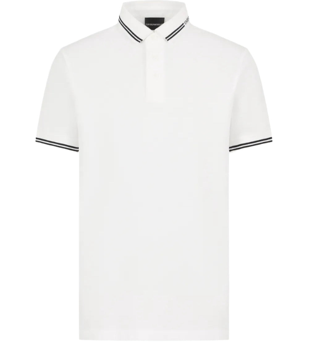 Emporio Armani Eagle Brand Polo Shirt: WHITE