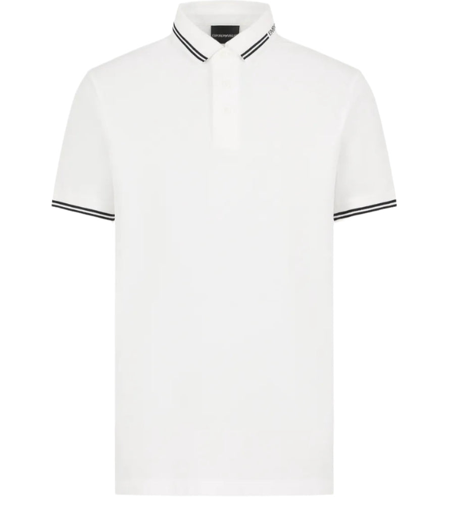 Emporio Armani Eagle Brand Polo Shirt: WHITE