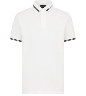 Emporio Armani Eagle Brand Polo Shirt: WHITE