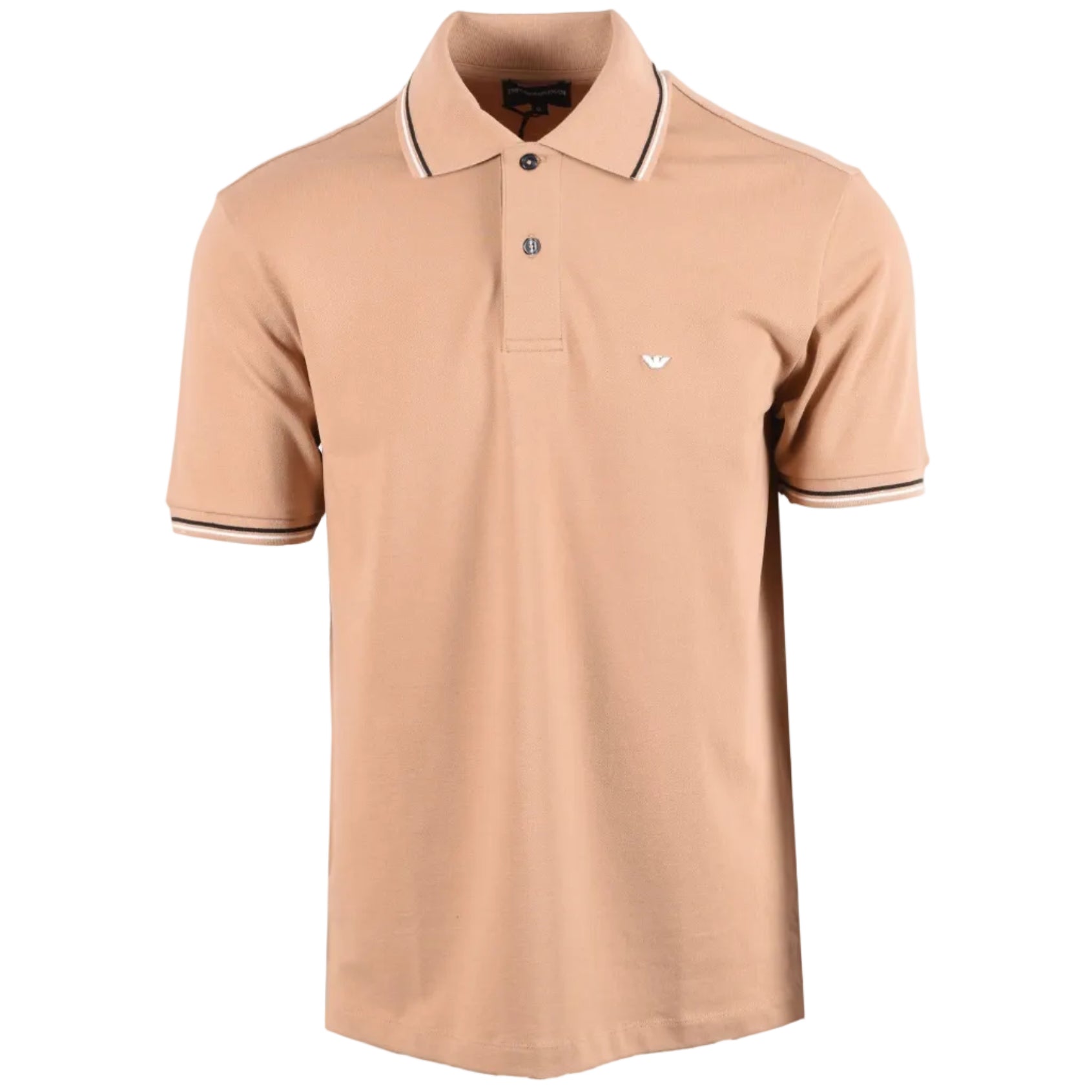Emporio Armani Tipped Polo Shirt: LIGHT BEIGE