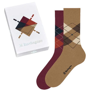 Burlington 2 Pack Gift Box: BROWN/BURGUNDY