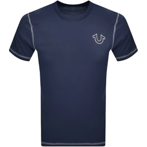 True Religion Flatlock T-Shirt: BLUE MELANGE
