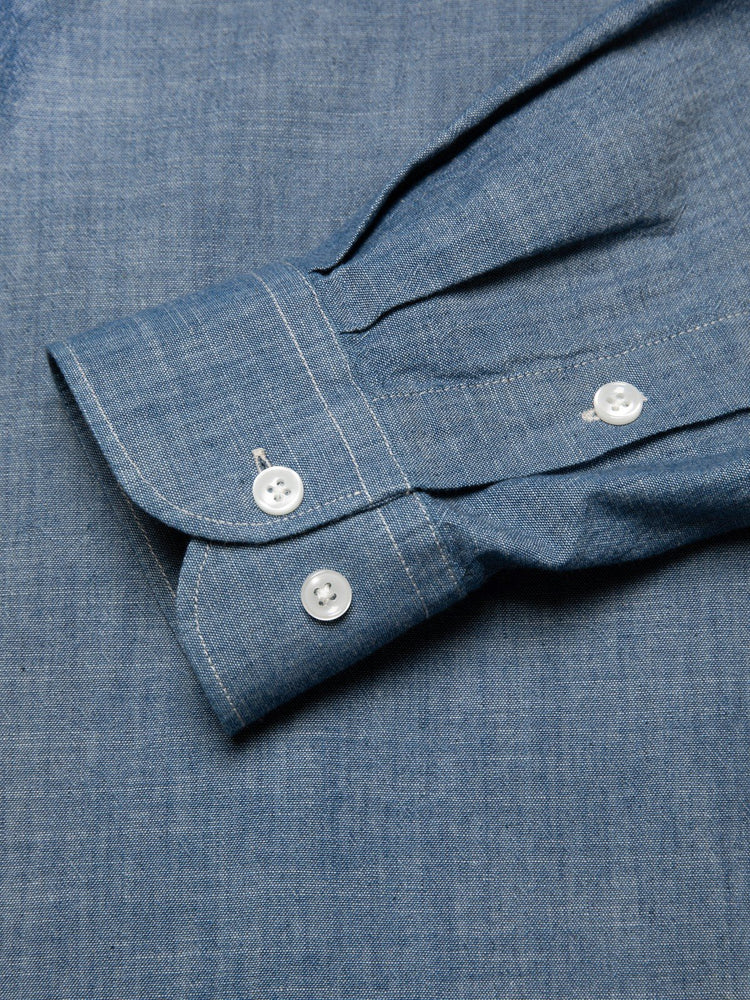 Nudie Jeans George Chambray Shirt: BLUE