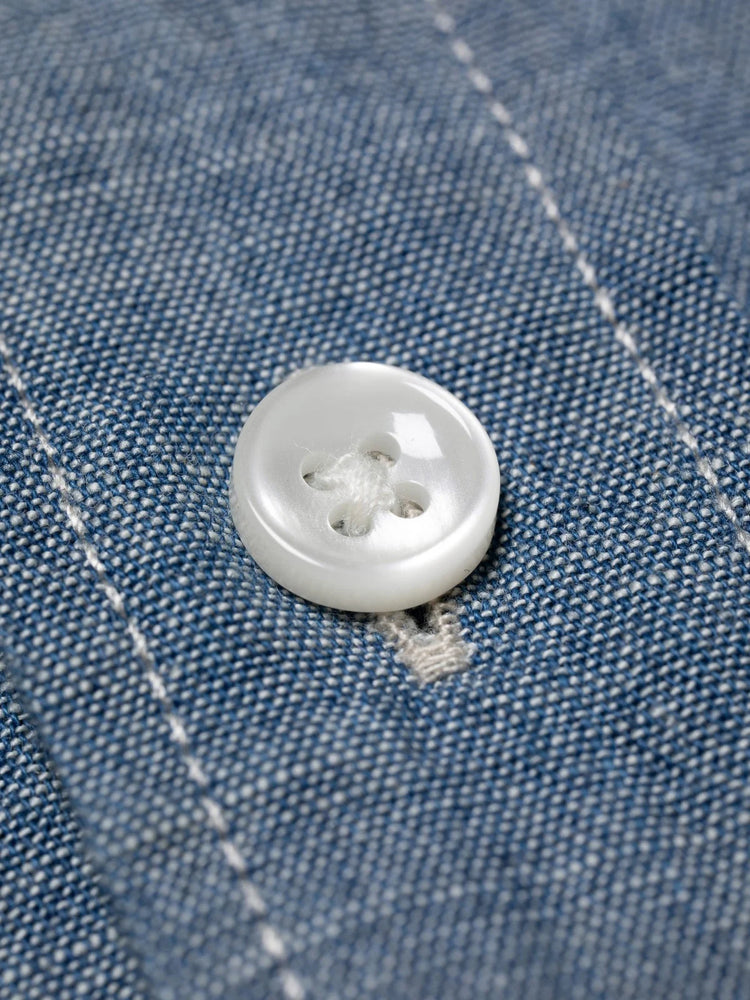 Nudie Jeans George Chambray Shirt: BLUE