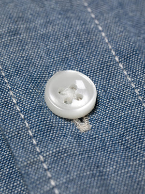 Nudie Jeans George Chambray Shirt: BLUE