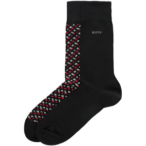 Hugo Boss Orange 2 Pack RS Logo Sock: BLACK