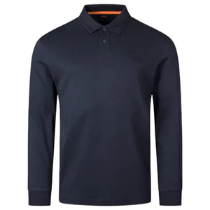 Hugo Boss Orange Pe Interlock L/S Polo Shirt: DARK BLUE