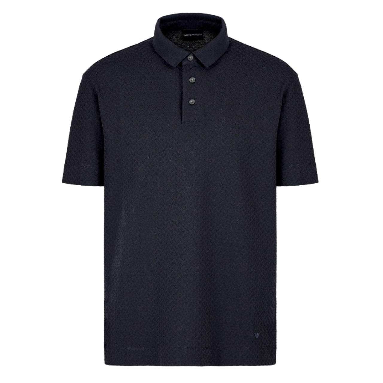 Emporio Armani Knitted Polo Shirt: NAVY