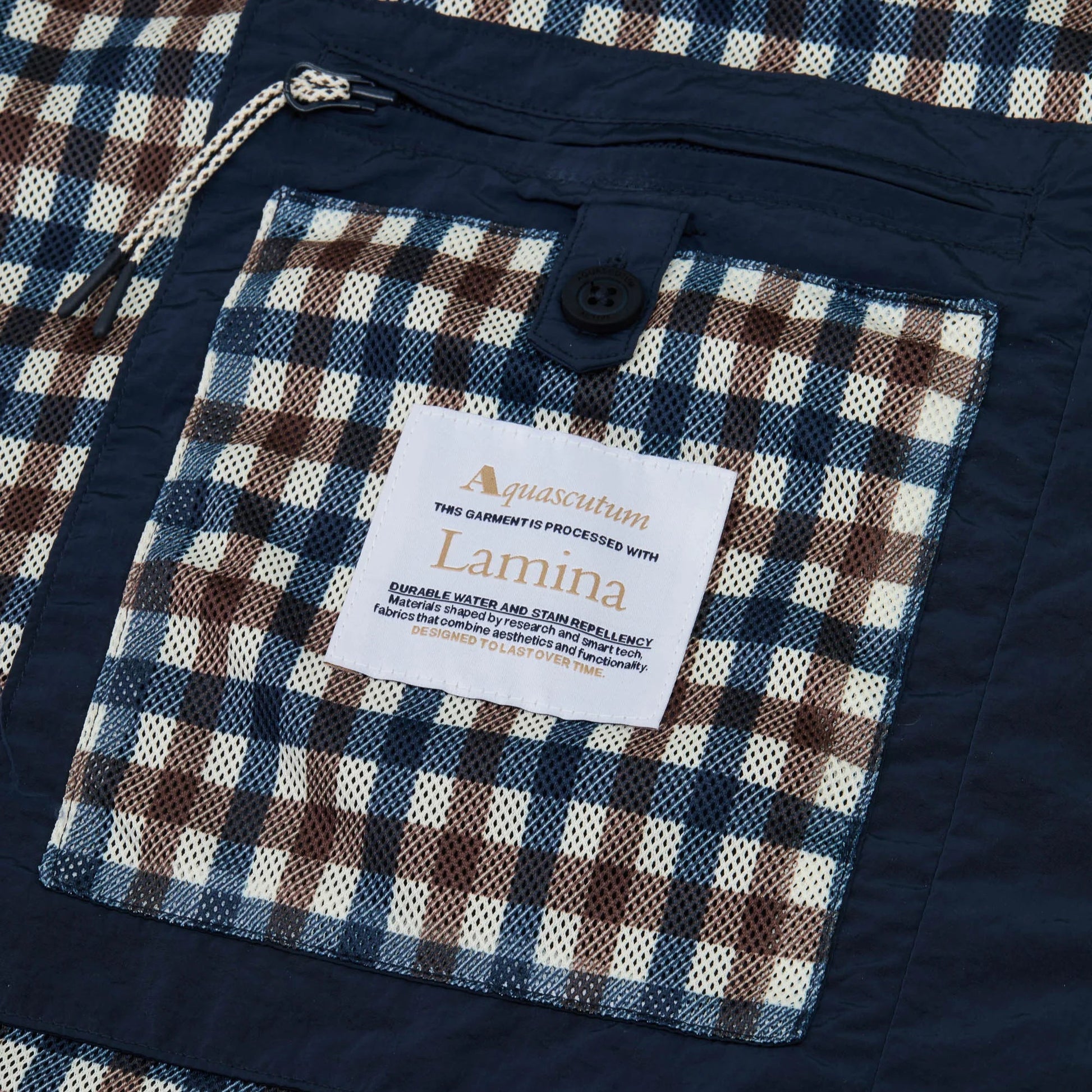 Aquascutum Active Lamina Hooded Jacket: NAVY