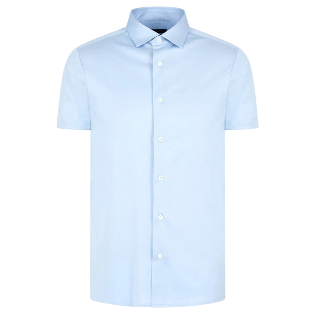 Emporio Armani Essentials Full Button Polo Shirt: LIGHT BLUE
