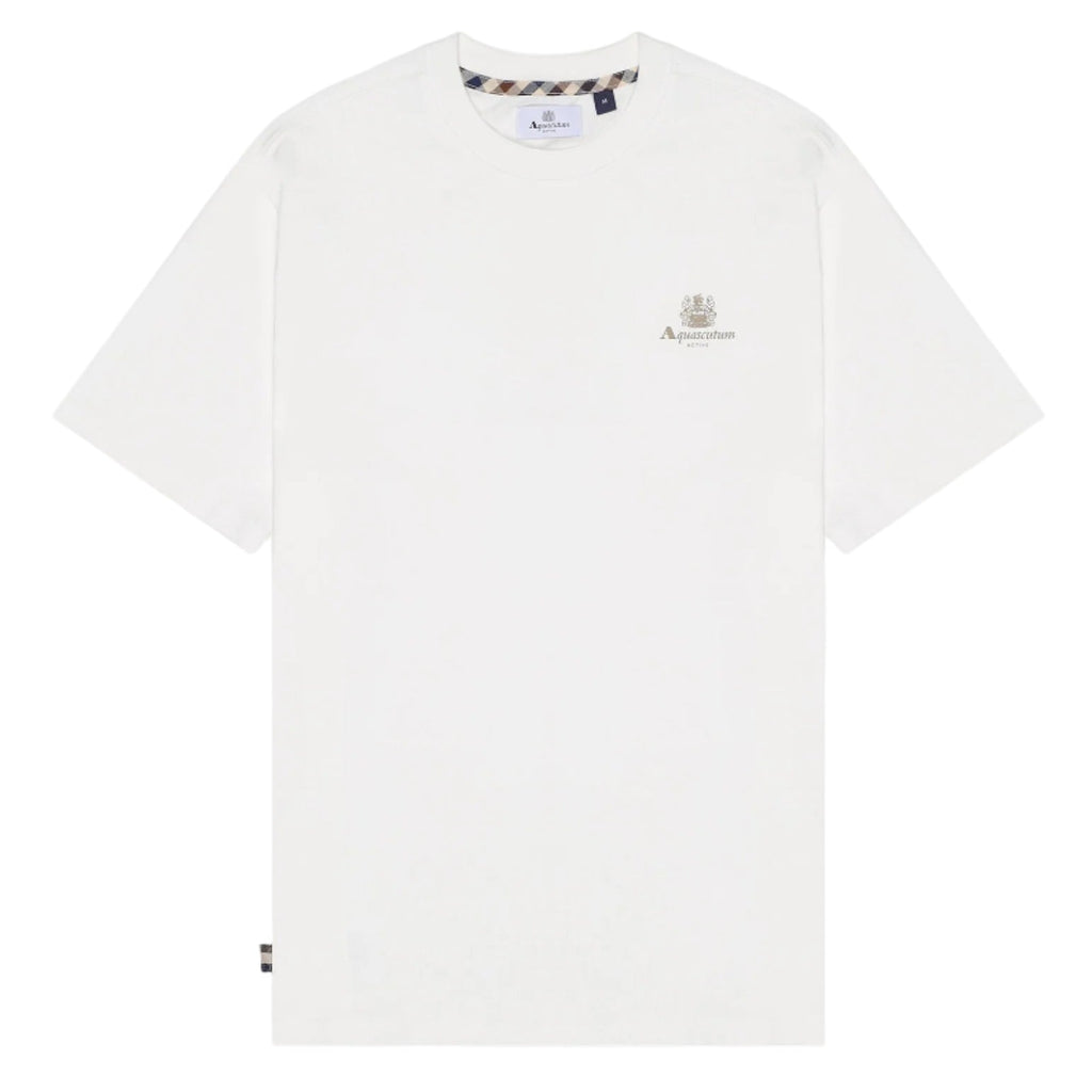 Aquascutum Active Small Logo T-Shirt: NATURAL