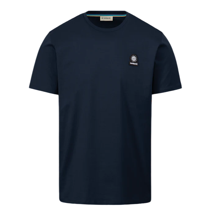 Sandbanks Badge Logo T-Shirt: NAVY