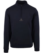 Aquascutum Active Small Logo Quarter Zip Sweatshirt: NAVY