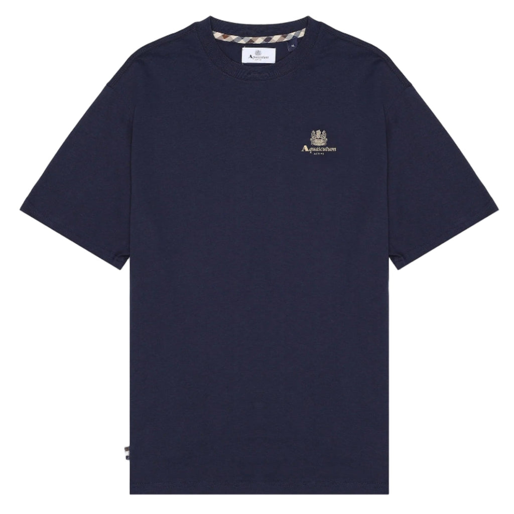 Aquascutum Active Small Logo T-Shirt: NAVY