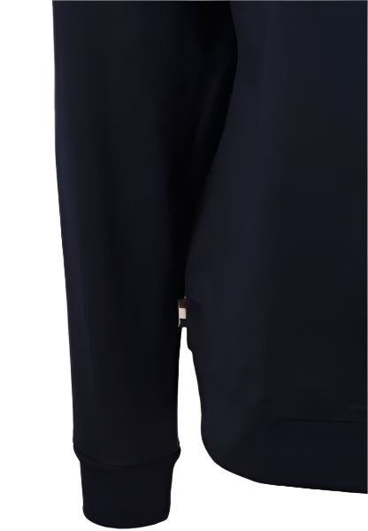 Aquascutum Active Small Logo Quarter Zip Sweatshirt: NAVY