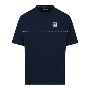 Aquascutum Active Piping Logo T-Shirt: NAVY