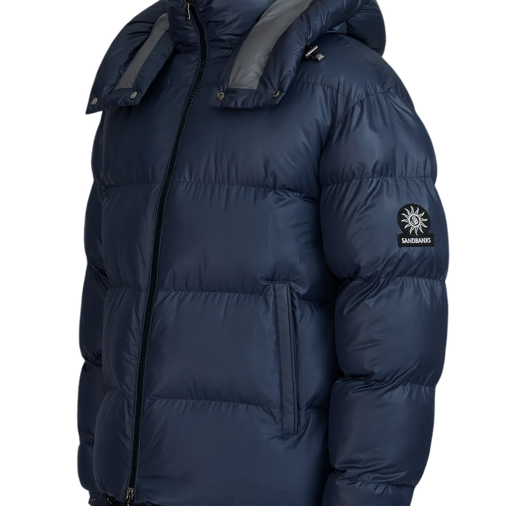 Sandbanks Horizon Puffer Jacket: NAVY