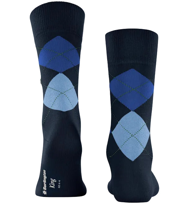 Burlington King Sock: NAVY/BLUE