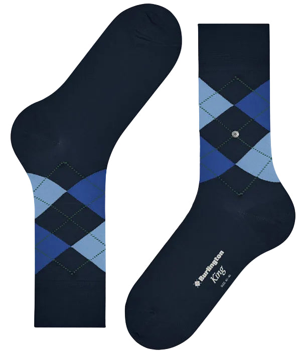 Burlington King Sock: NAVY/BLUE