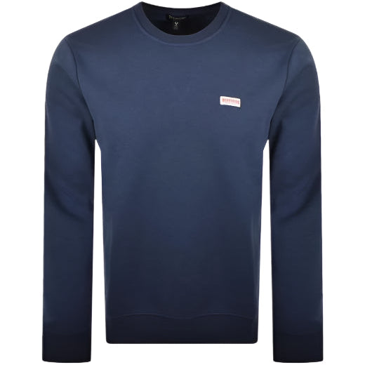 True Religion OG Label Crewneck Sweatshirt: BLUE MELANGE