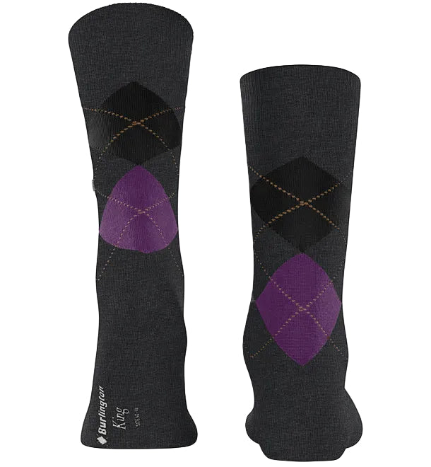 Burlington King Sock: OIL MELANGE