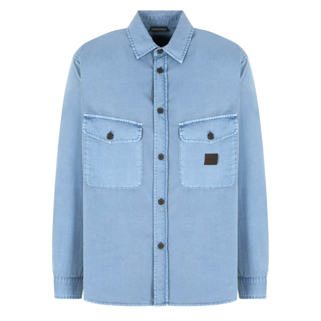 Emporio Armani Overshirt: WASHED BLUE