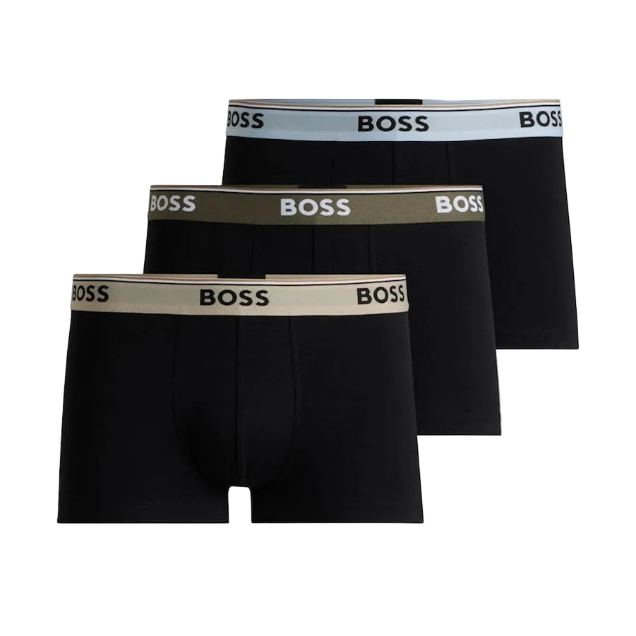Hugo Boss Orange 3 Pack Power Trunk Short: BLACK/MULTI