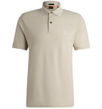 Hugo Boss Orange Passertip Polo Shirt: LIGHT BEIGE