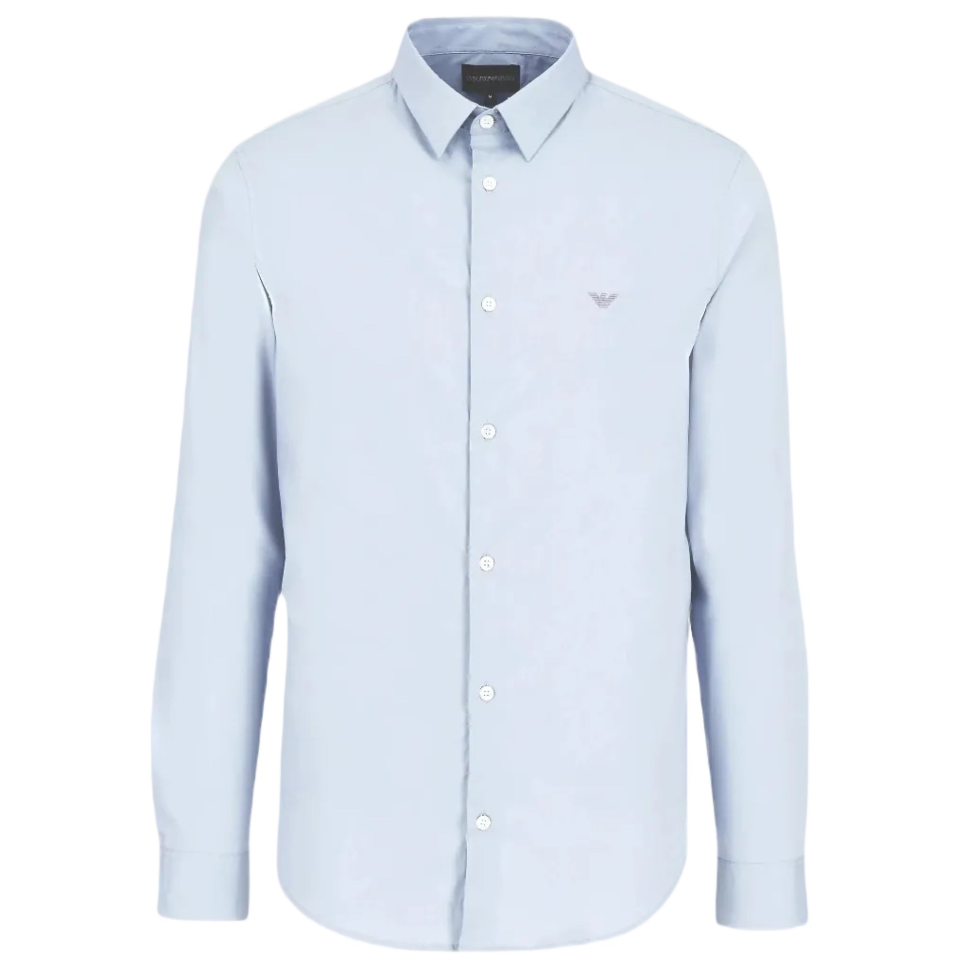 Emporio Armani Essentials Slim Fit L/S Shirt: PALE BLUE