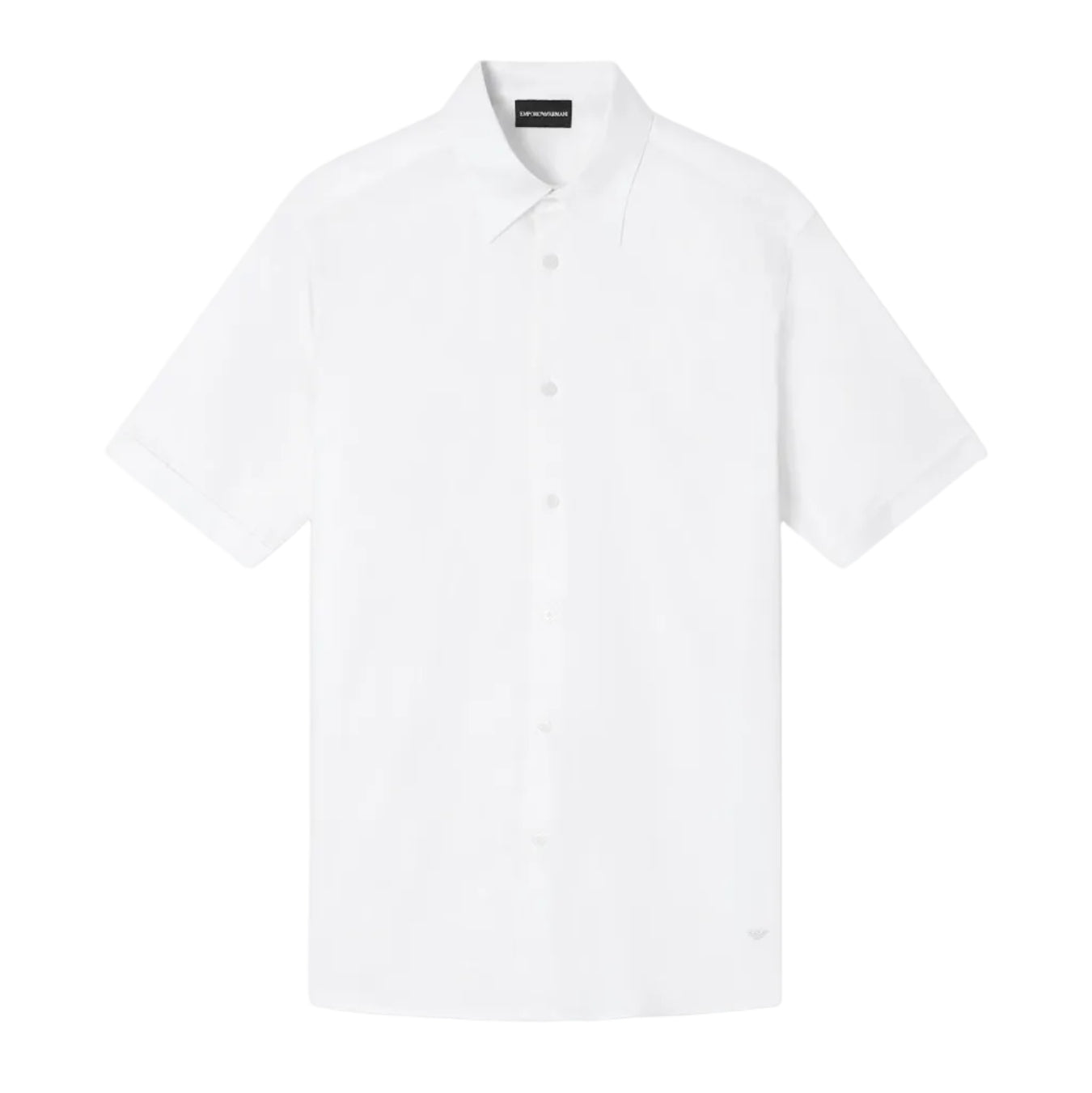 Emporio Armani Essentials Regular Fit S/S Shirt: WASHED WHITE