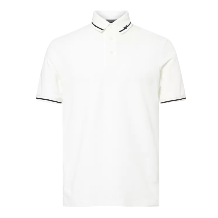Emporio Armani Eagle Collar Polo Shirt: WHITE