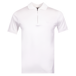 Emporio Armani 1/4 Zip Polo Shirt: WHITE