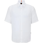 Hugo Boss Orange Rash_2 Linen S/S Shirt: WHITE