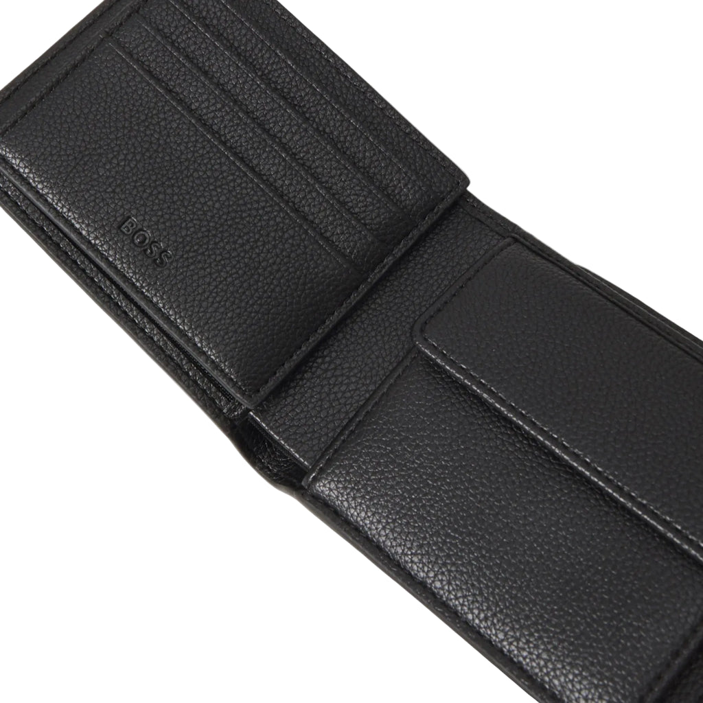 Hugo Boss Orange Ray Trifold Wallet: BLACK