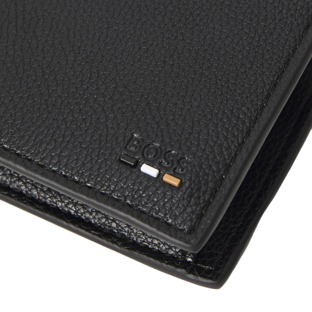 Hugo Boss Orange Ray Trifold Wallet: BLACK