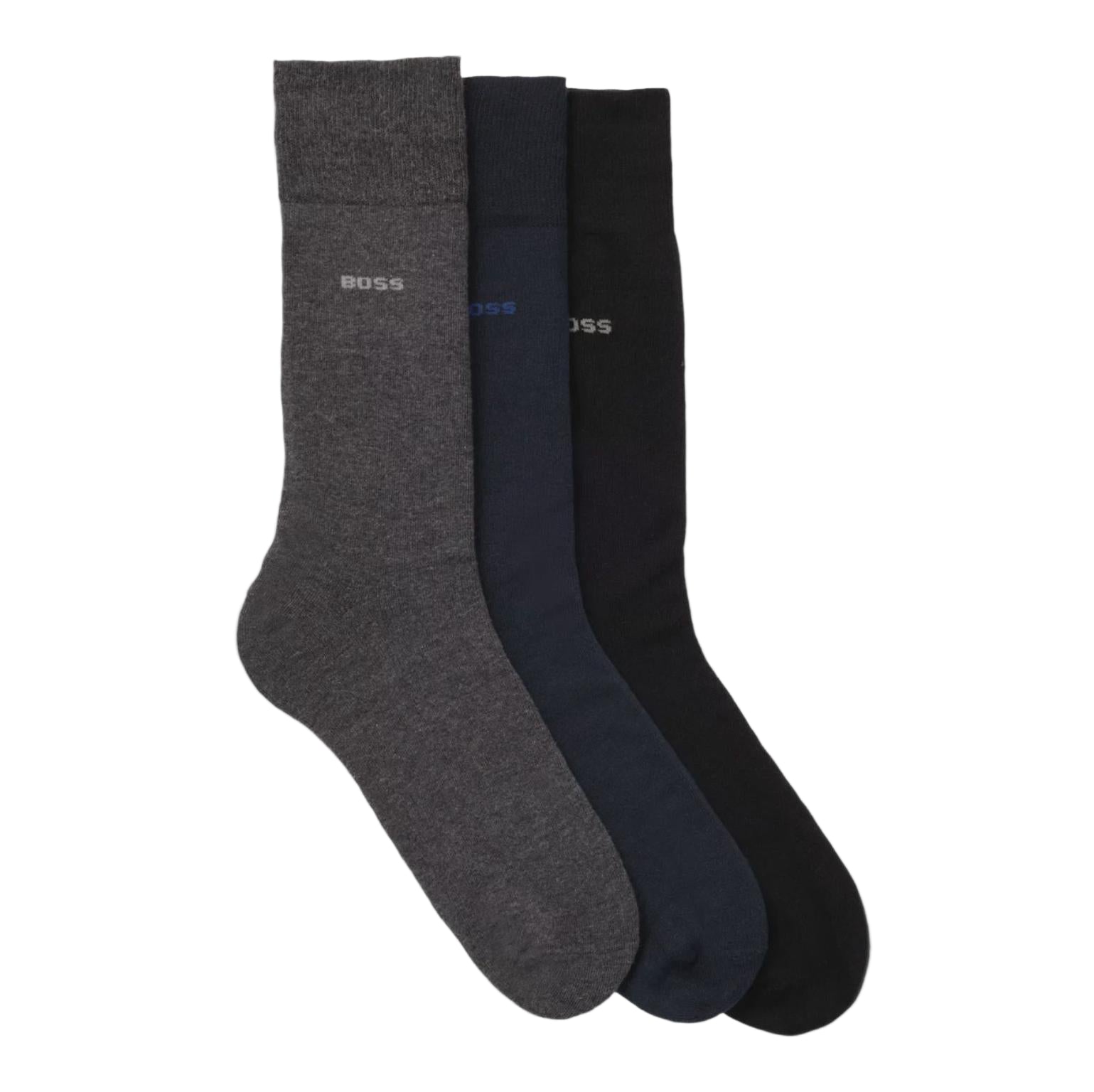 Hugo Boss Orange 3 Pack Sock Giftset: BLACK/GREY/NAVY