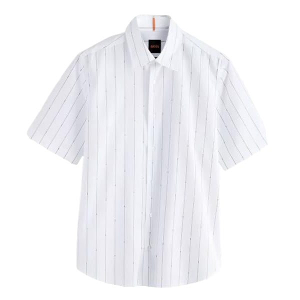 Hugo Boss Orange Rash_2_M Cotton S/S Shirt: WHITE